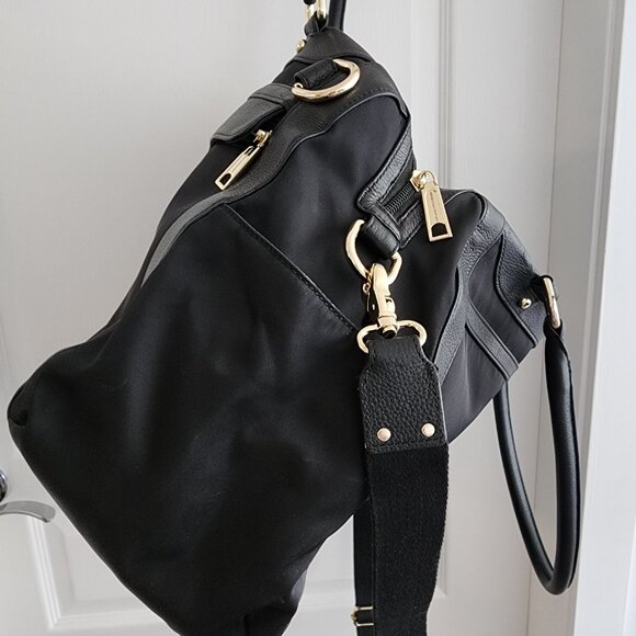 Rebecca Minkoff Black Knocked Up Black Nylon/Leather Diaper Bag with gold hardwa - Picture 9 of 12